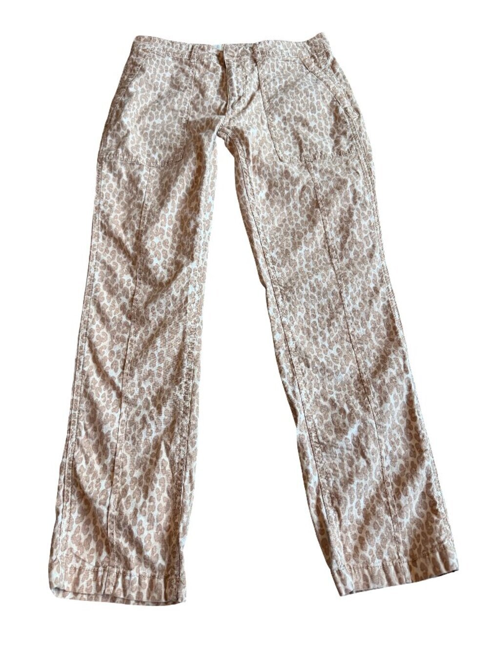 Anthropologie The Wanderer Animal Print Pants Trousers Cropped Length Size 28